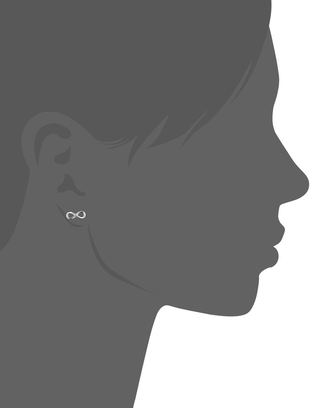 Mystigrey Infinity .925 Sterling Silver Plated Rhodium and 18K Gold Plated Earrings