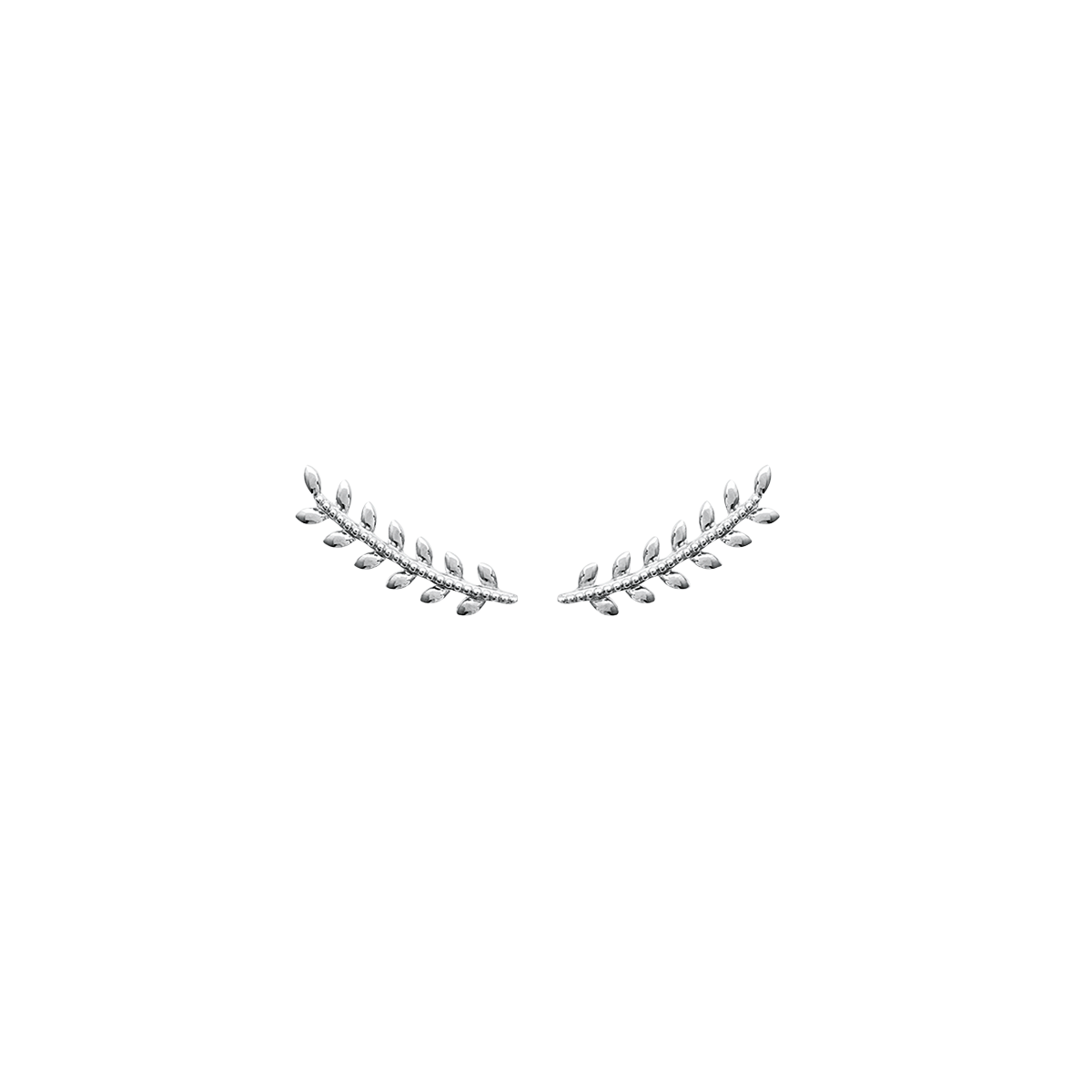 Mystigrey Eden .925 Sterling Silver Plated Rhodium and 18K Gold Plated Climber Earrings