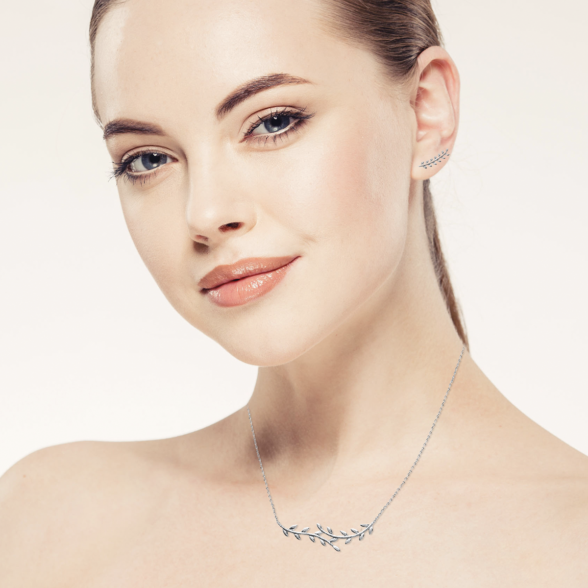 Mystigrey Eden .925 Sterling Silver Plated Rhodium and 18K Gold Plated Climber Earrings