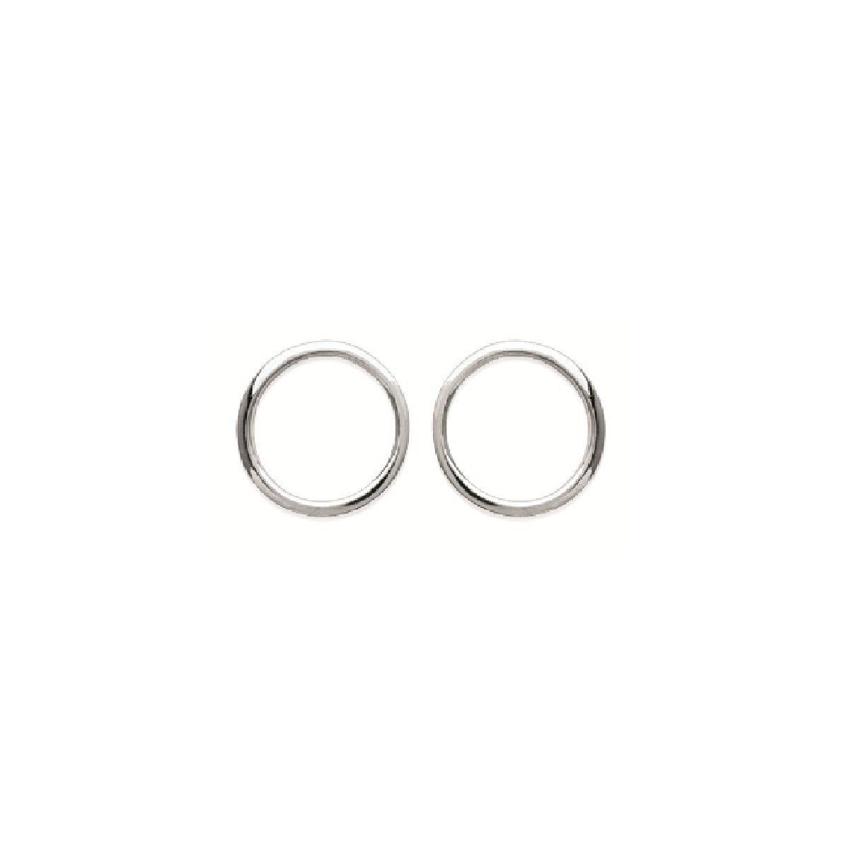 Mystigrey Lola .925 Sterling Silver Plated Rhodium and 18K Gold Plated Horizontal Hoop Earrings for Women Small