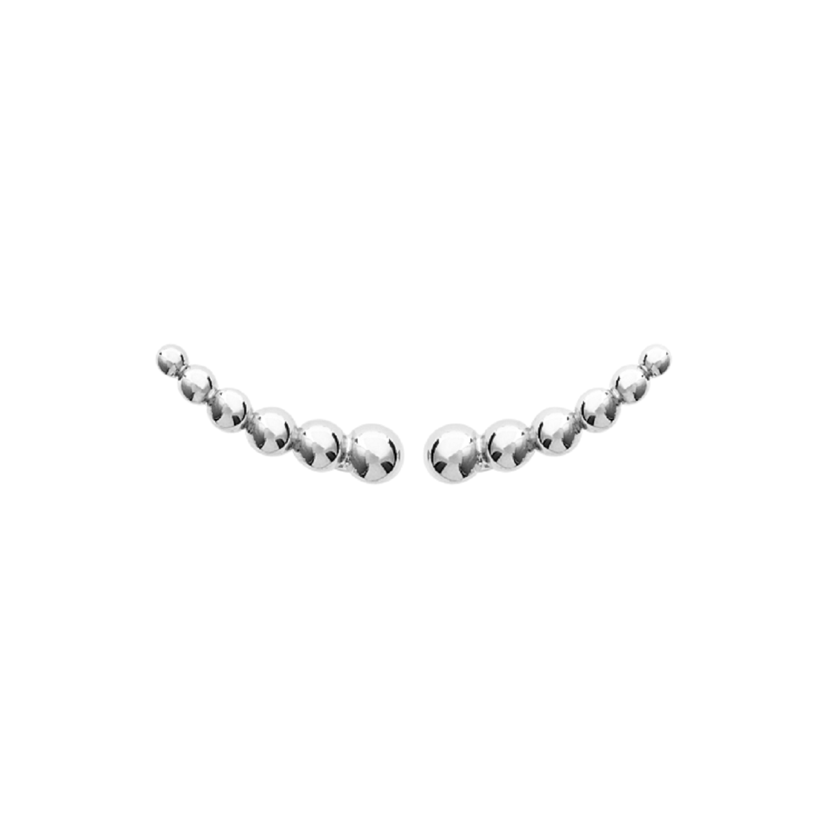 Mystigrey Olivia .925 Sterling Silver Plated Rhodium and 18K Gold Plated Climber Earrings