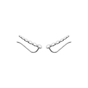 Mystigrey Olivia .925 Sterling Silver Plated Rhodium and 18K Gold Plated Climber Earrings