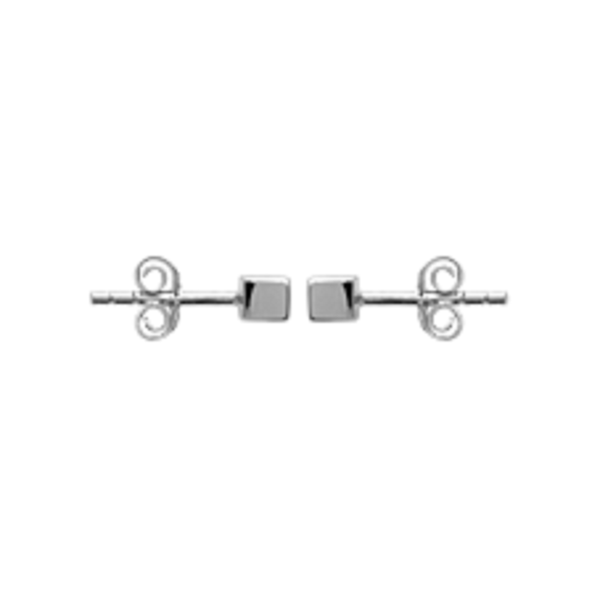 Brooke Square Stud Earrings in 925 Sterling Silver Plated Rhodium or 18K Gold Plated, view 8