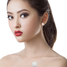 Load image into Gallery viewer, Mystigrey Ava .925 Sterling Silver Plated Rhodium and 18K Gold Plated Stud Earrings
