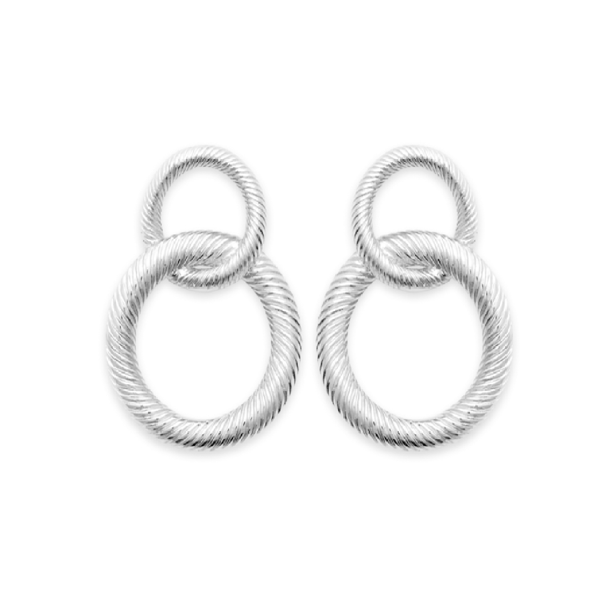 Mystigrey Josephine .925 Sterling Silver Plated Rhodium and 18K Gold Plated Earrings