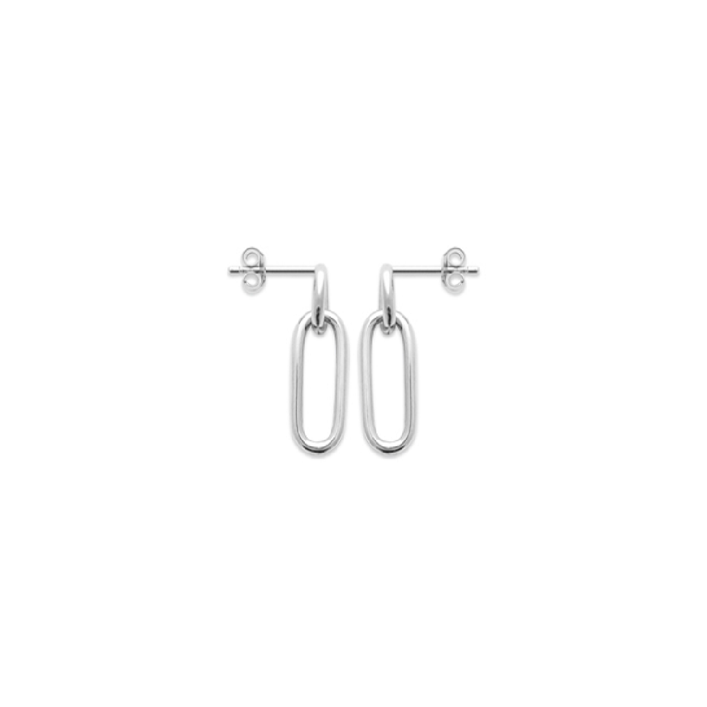 Mystigrey Julie .925 Sterling Silver Plated Rhodium and 18K Gold Plated Stud Earrings