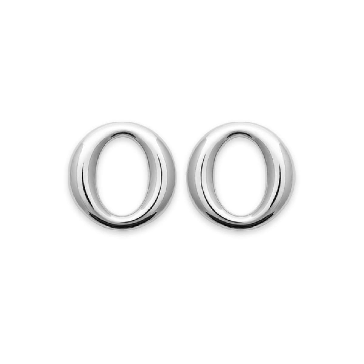 Mystigrey Octavia .925 Sterling Silver Plated Rhodium and 18K Gold Plated Stud Earrings
