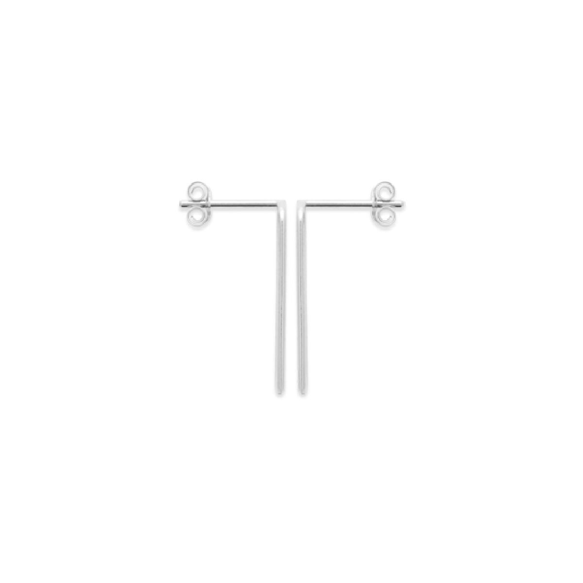 Mystigrey Piper .925 Sterling Silver Plated Rhodium and 18K Gold Plated Stud Earrings