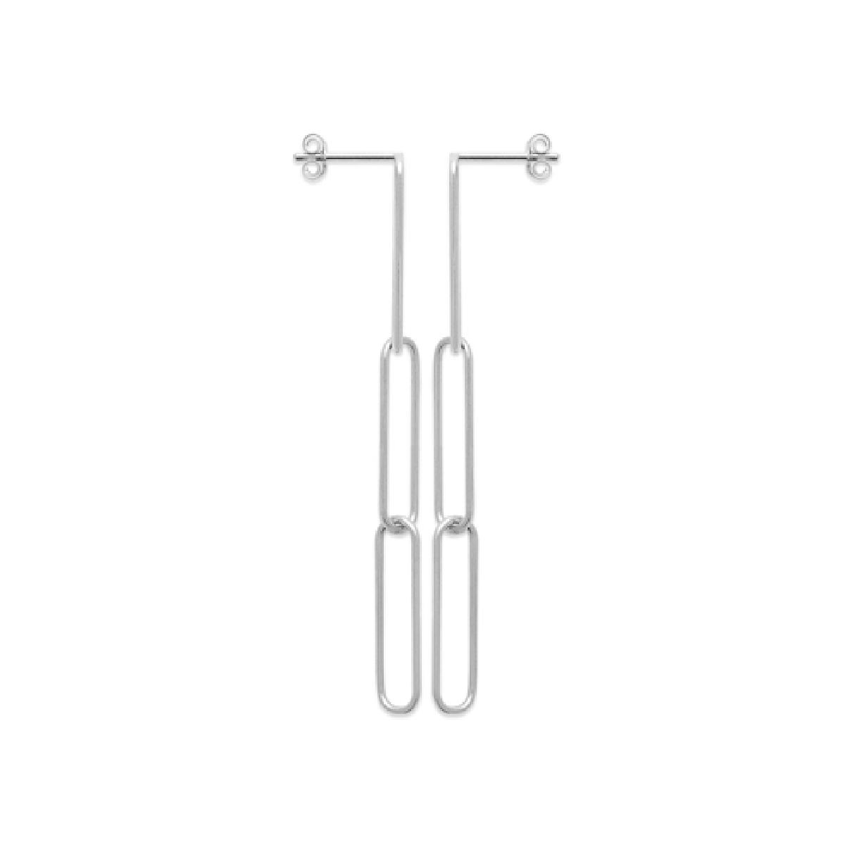 Mystigrey Piper Three .925 Sterling Silver Plated Rhodium and 18K Gold Plated Stud Earrings