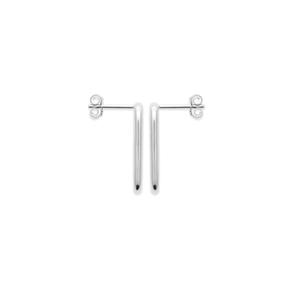 Mystigrey Mackenzie .925 Sterling Silver Plated Rhodium and 18K Gold Plated Stud Earrings