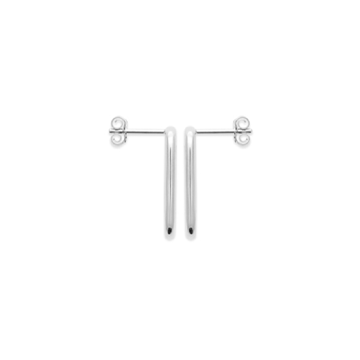 Mystigrey Mackenzie .925 Sterling Silver Plated Rhodium and 18K Gold Plated Stud Earrings