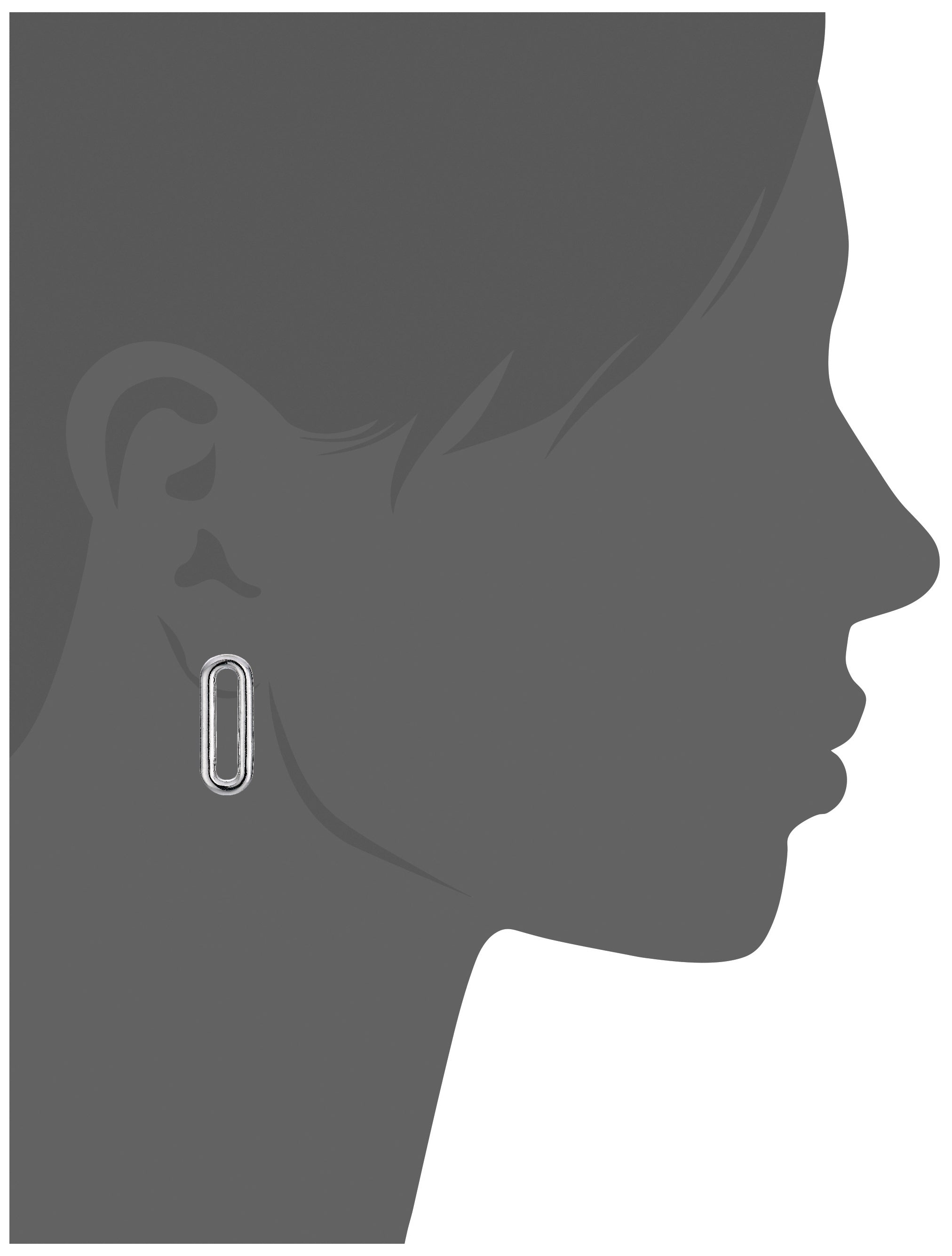 Mystigrey Mackenzie .925 Sterling Silver Plated Rhodium and 18K Gold Plated Stud Earrings