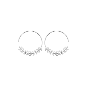 Mystigrey Cesaria .925 Sterling Silver Plated Rhodium and 18K Gold Plated Circle Earrings