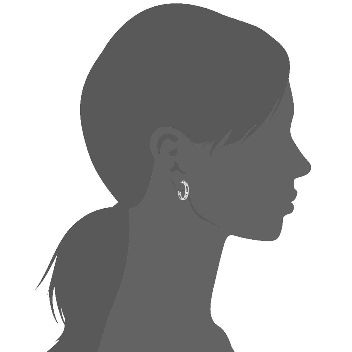 Mystigrey Julie Hoop .925 Sterling Silver Plated Rhodium and 18K Gold Plated Earrings