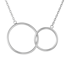 Load image into Gallery viewer, Mystigrey Lola Mother Daughter .925 Sterling Silver Plated Rhodium, 18K Rose Gold Plated and 18K Gold Plated Necklace
