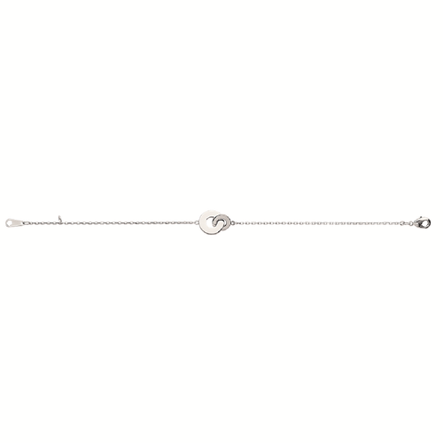 Mystigrey Carter .925 Sterling Silver Plated Rhodium and 18K Gold Plated Bracelet for Women Interlocking Circles