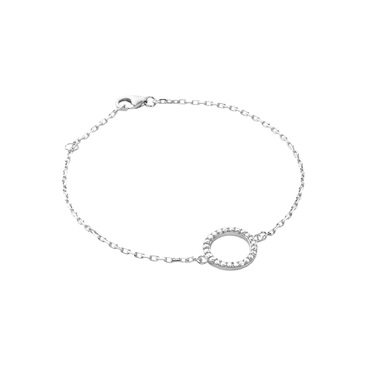 Mystigrey Angel .925 Sterling Silver Plated Rhodium Bracelet for Women with Cubic Zirconia