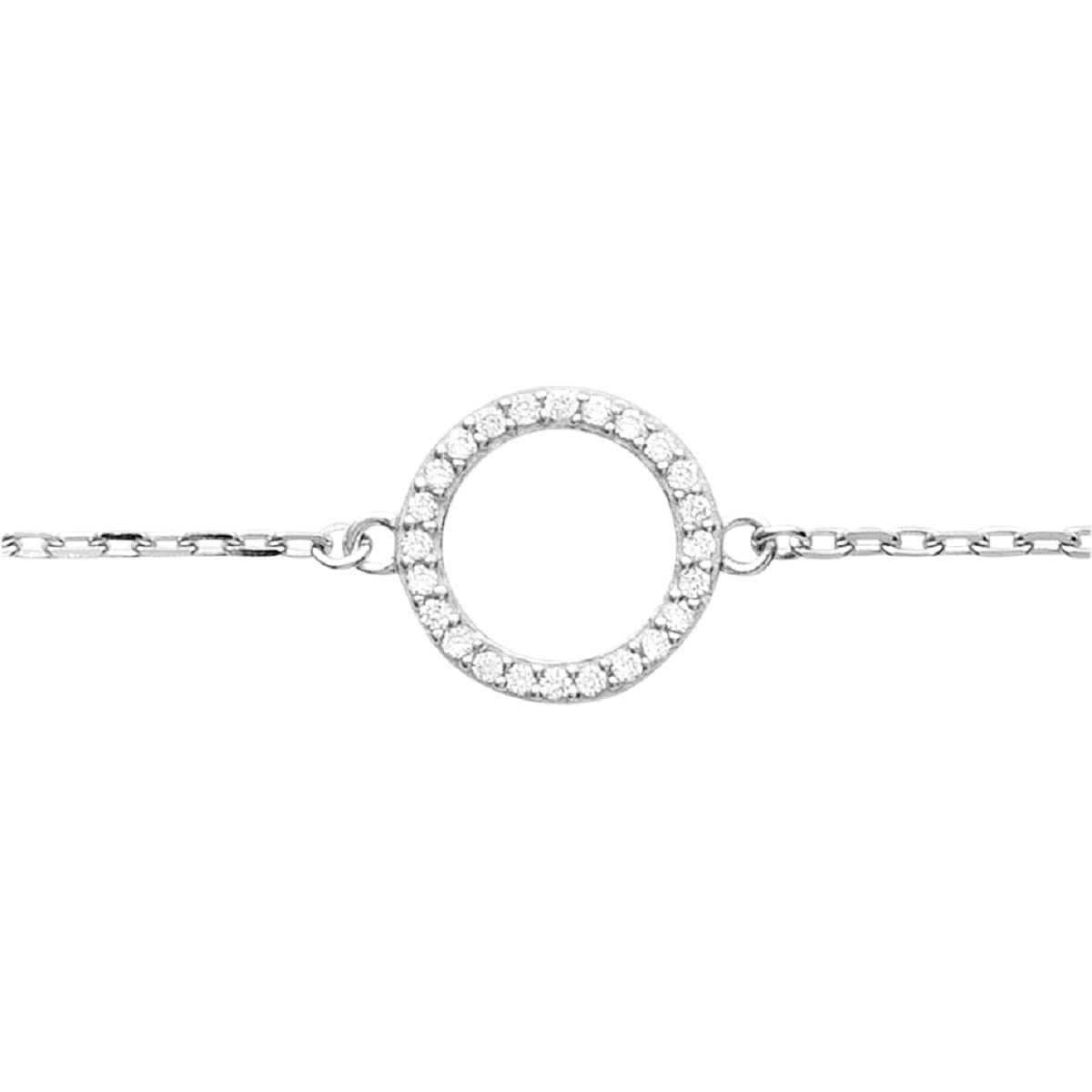 Mystigrey Angel .925 Sterling Silver Plated Rhodium Bracelet for Women with Cubic Zirconia
