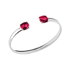 Alizee Gemma Bangle in 925 Sterling Silver Plated Rhodium