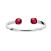 Alizee Gemma Bangle in 925 Sterling Silver Plated Rhodium, view 2