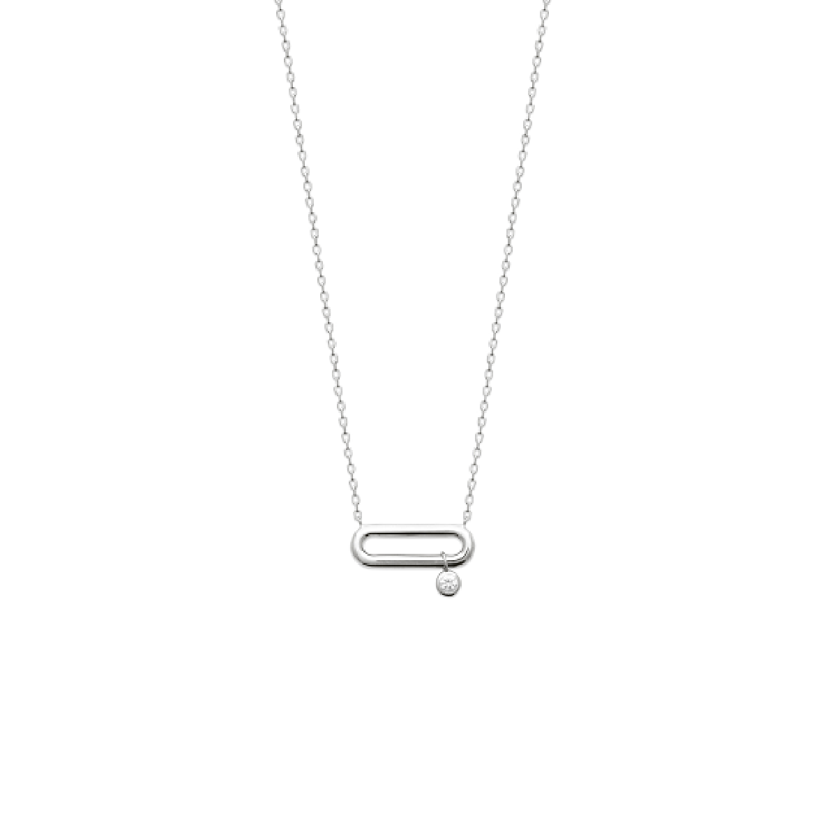 Mystigrey Mackenzie .925 Sterling Silver Plated Rhodium and 18K Gold Plated Necklace for Women with Cubic Zirconia