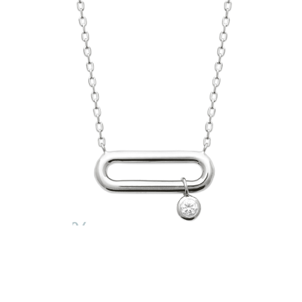 Mystigrey Mackenzie .925 Sterling Silver Plated Rhodium and 18K Gold Plated Necklace for Women with Cubic Zirconia