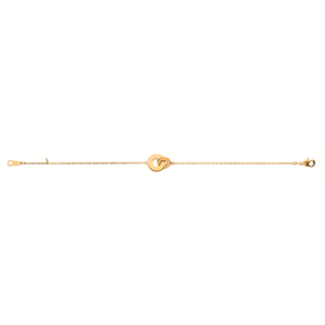 Mystigrey Carter .925 Sterling Silver Plated Rhodium and 18K Gold Plated Bracelet for Women Interlocking Circles