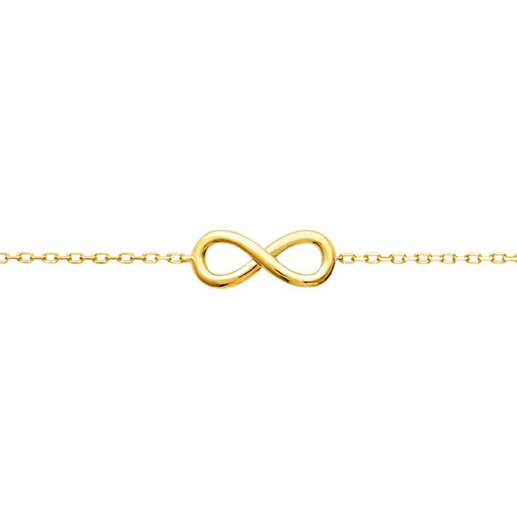 Mystigrey Infinity .925 Sterling Silver Plated Rhodium and 18K Gold Plated Bracelet