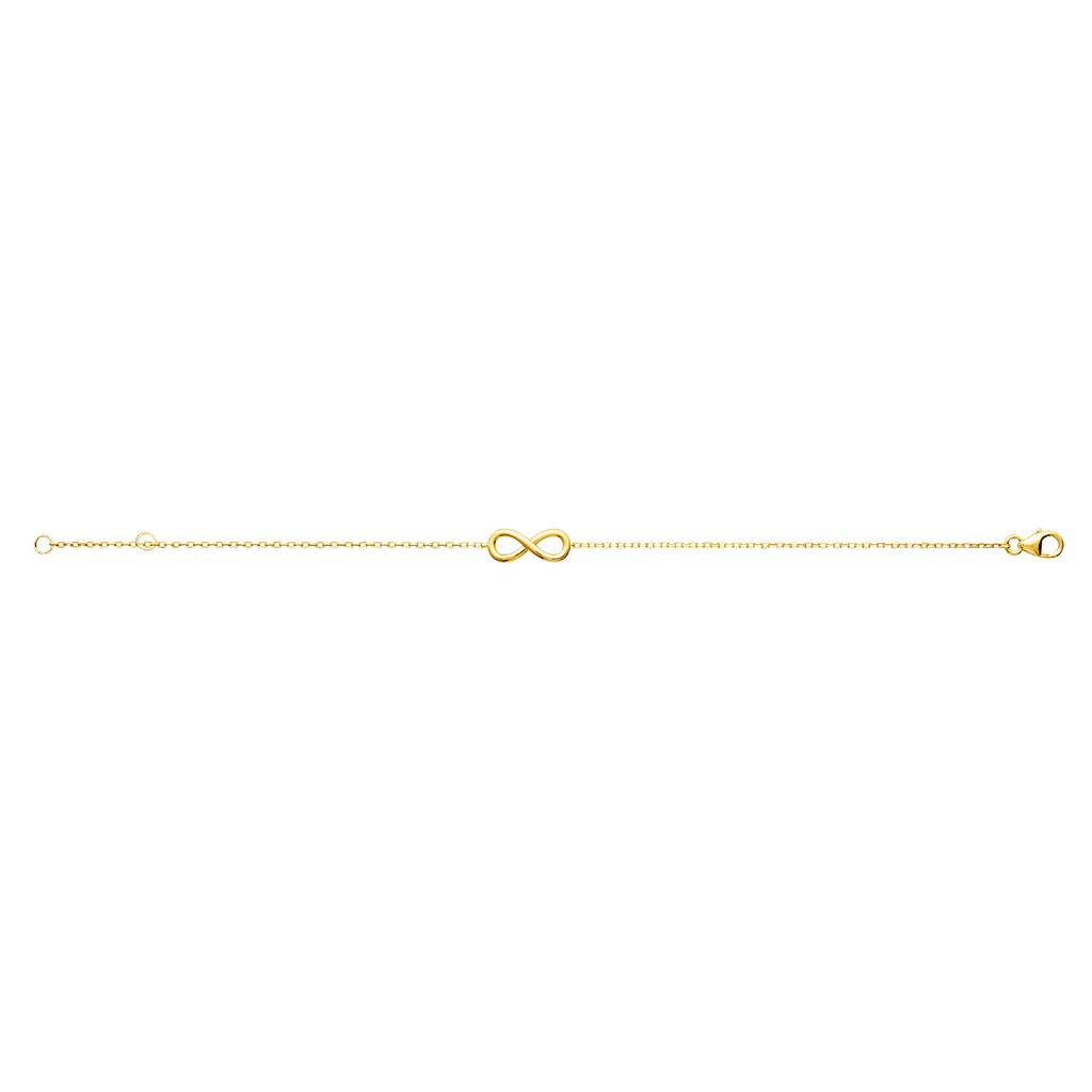 Mystigrey Infinity .925 Sterling Silver Plated Rhodium and 18K Gold Plated Bracelet
