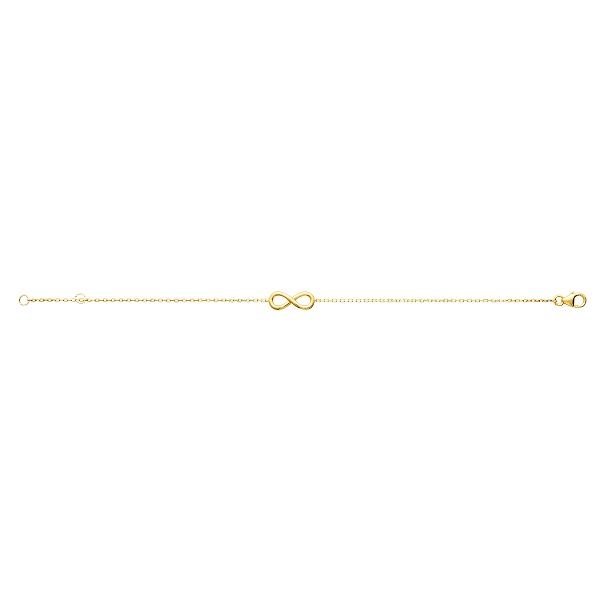 Mystigrey Infinity .925 Sterling Silver Plated Rhodium and 18K Gold Plated Bracelet