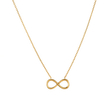 Load image into Gallery viewer, Mystigrey Infinity .925 Sterling Silver Plated Rhodium and 18K Gold Plated Necklace
