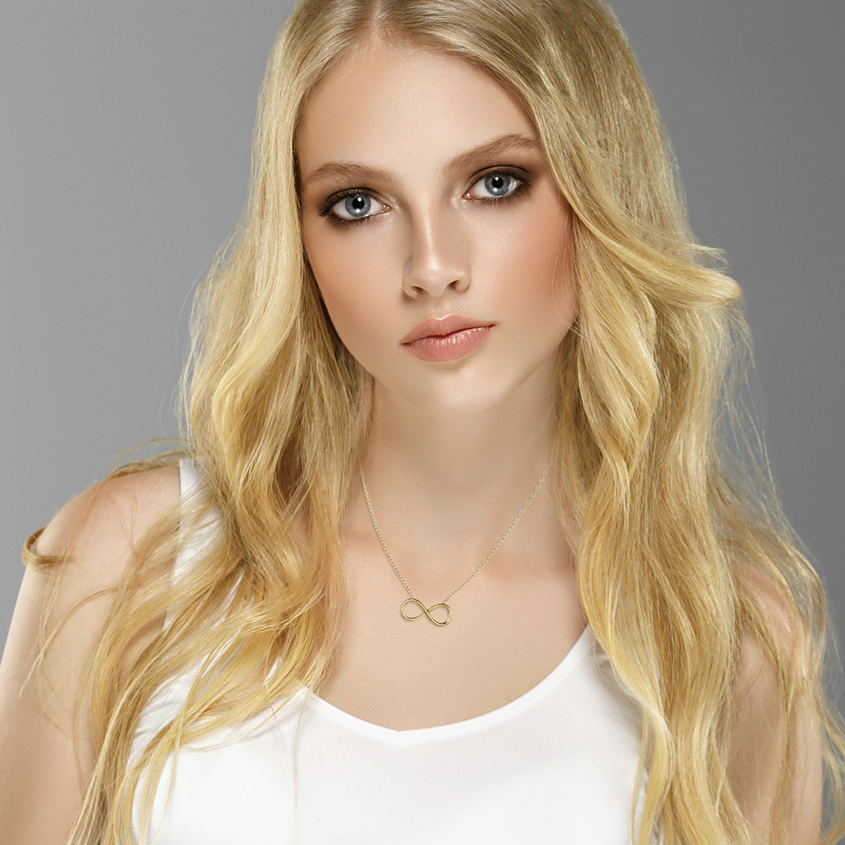 Mystigrey Infinity .925 Sterling Silver Plated Rhodium and 18K Gold Plated Necklace