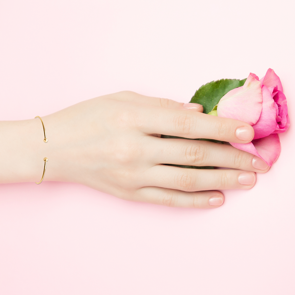 Mystigrey Olivia .925 Sterling Silver Plated Rhodium and 18K Gold Plated and 18K Rose Gold Plated Bangle for Women