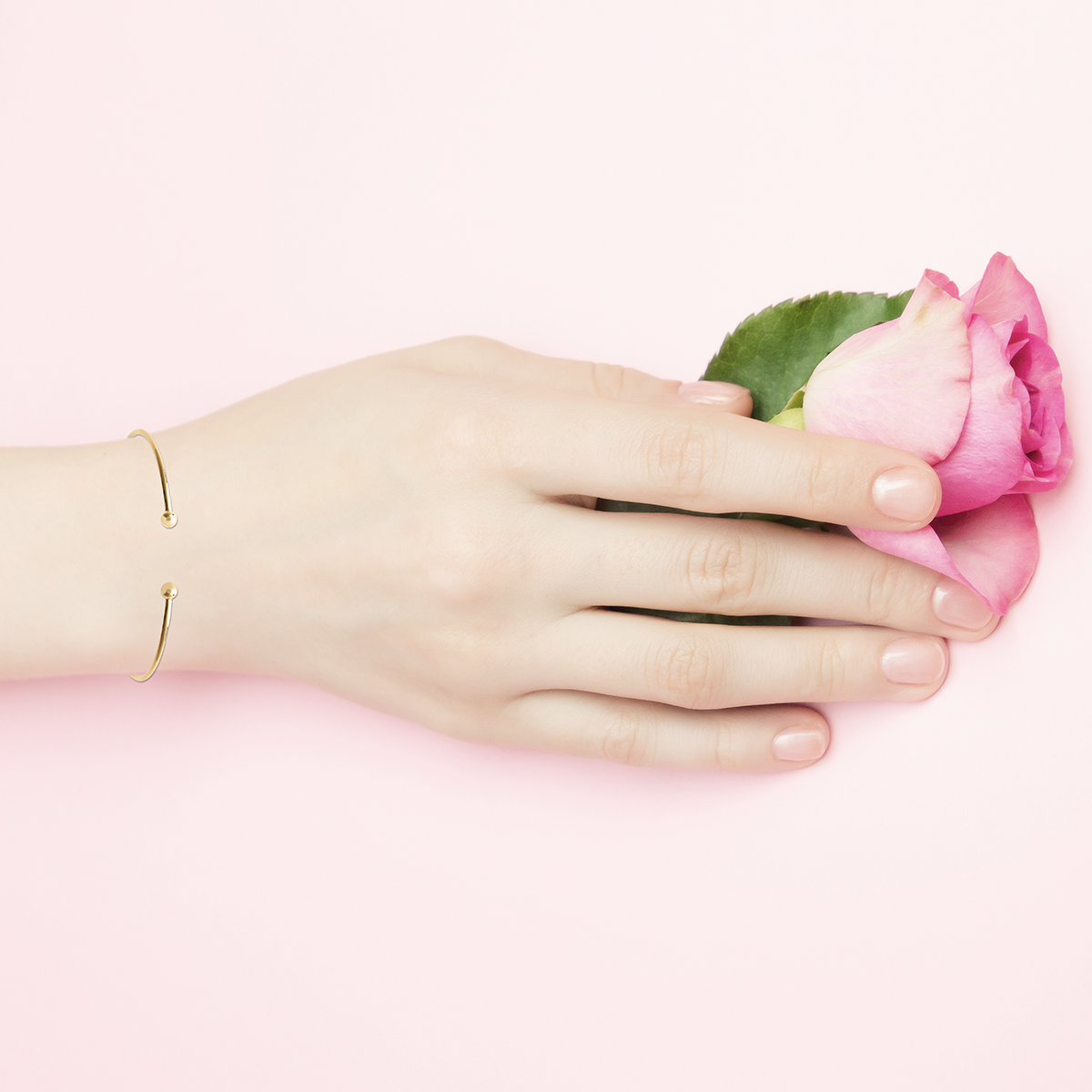Mystigrey Olivia .925 Sterling Silver Plated Rhodium and 18K Gold Plated and 18K Rose Gold Plated Bangle for Women