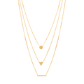 Mystigrey Victoria .925 Sterling Silver Plated Rhodium and 18K Gold Plated Necklace for Women 3 Chains