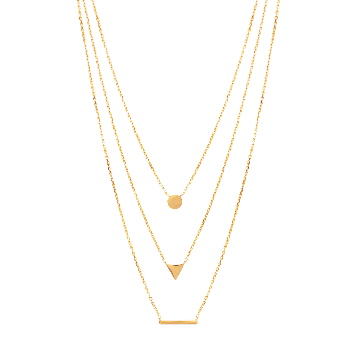 Mystigrey Victoria .925 Sterling Silver Plated Rhodium and 18K Gold Plated Necklace for Women 3 Chains