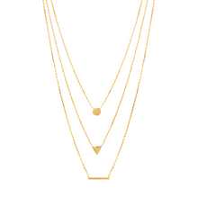 Load image into Gallery viewer, Mystigrey Victoria .925 Sterling Silver Plated Rhodium and 18K Gold Plated Necklace for Women 3 Chains
