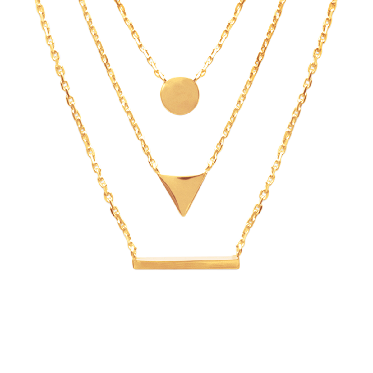 Mystigrey Victoria .925 Sterling Silver Plated Rhodium and 18K Gold Plated Necklace for Women 3 Chains