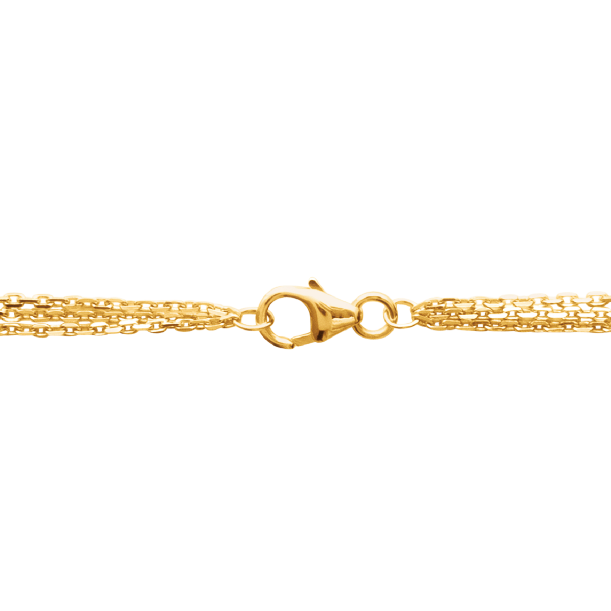 Mystigrey Victoria .925 Sterling Silver Plated Rhodium and 18K Gold Plated Necklace for Women 3 Chains