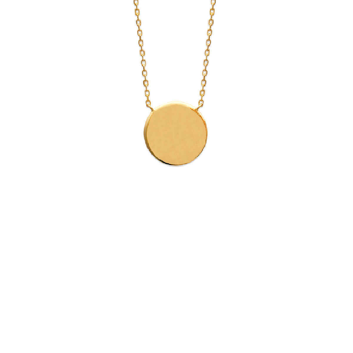 Mystigrey Lucy Circle 925 Sterling Silver Plated Rhodium and 18K Gold Plated Necklace for Women One Circle
