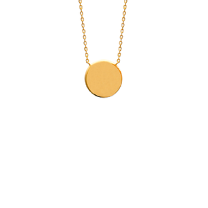 Mystigrey Lucy Circle 925 Sterling Silver Plated Rhodium and 18K Gold Plated Necklace for Women One Circle