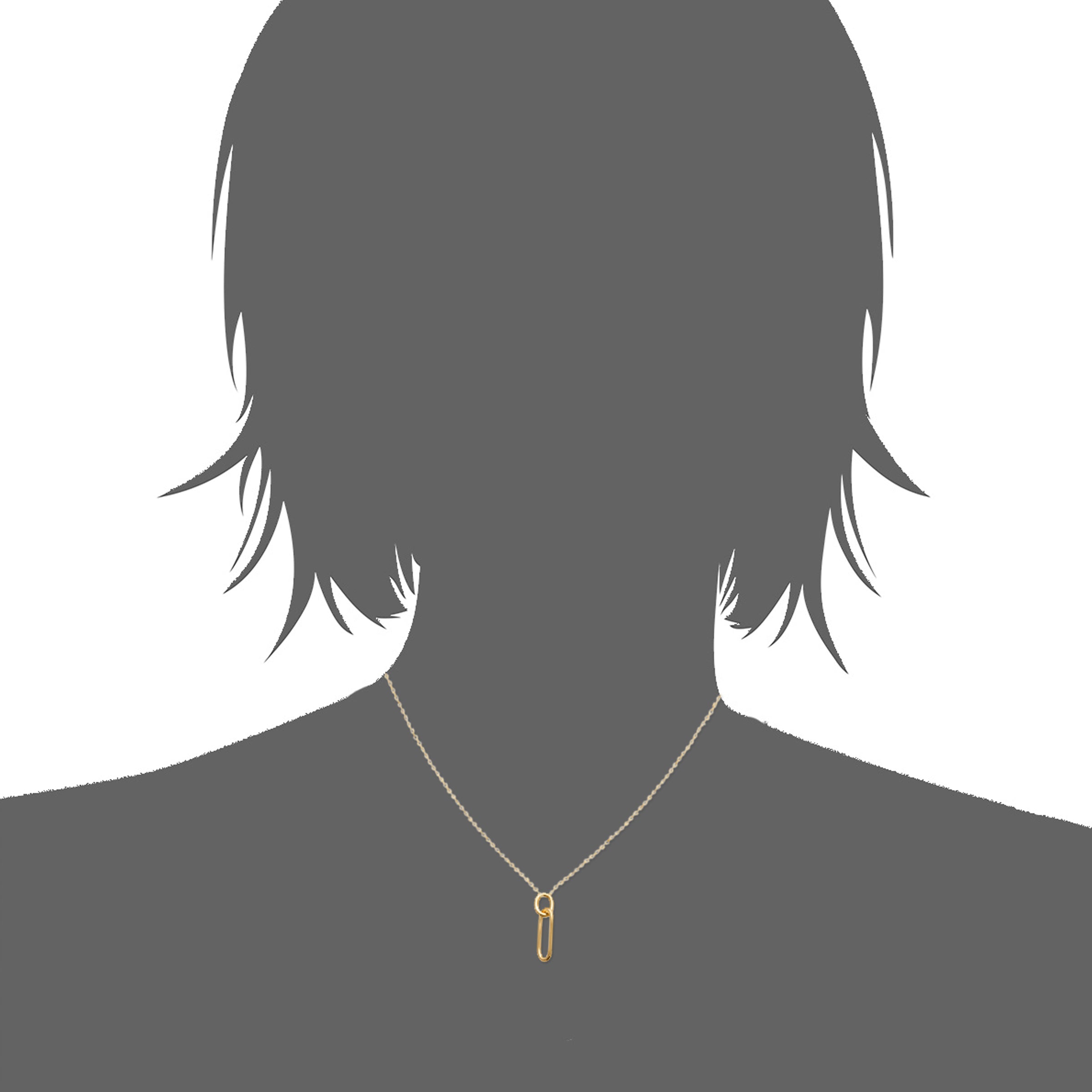 Mystigrey Julie .925 Sterling Silver Plated Rhodium and 18K Gold Plated Necklace