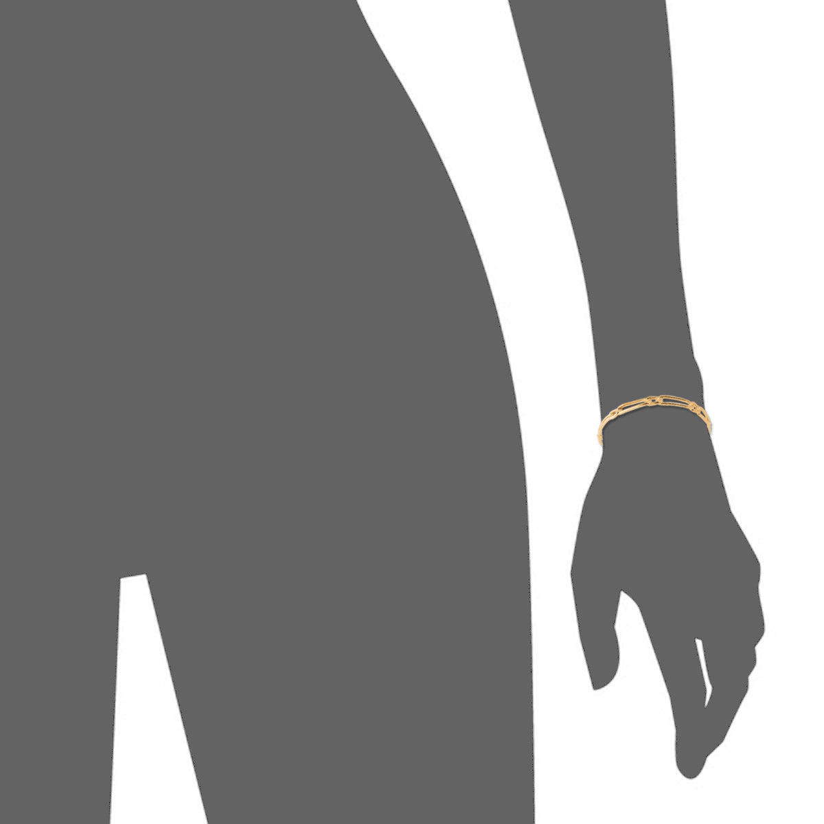 Mystigrey Julie .925 Sterling Silver Plated Rhodium and 18K Gold Plated Bangle for Women