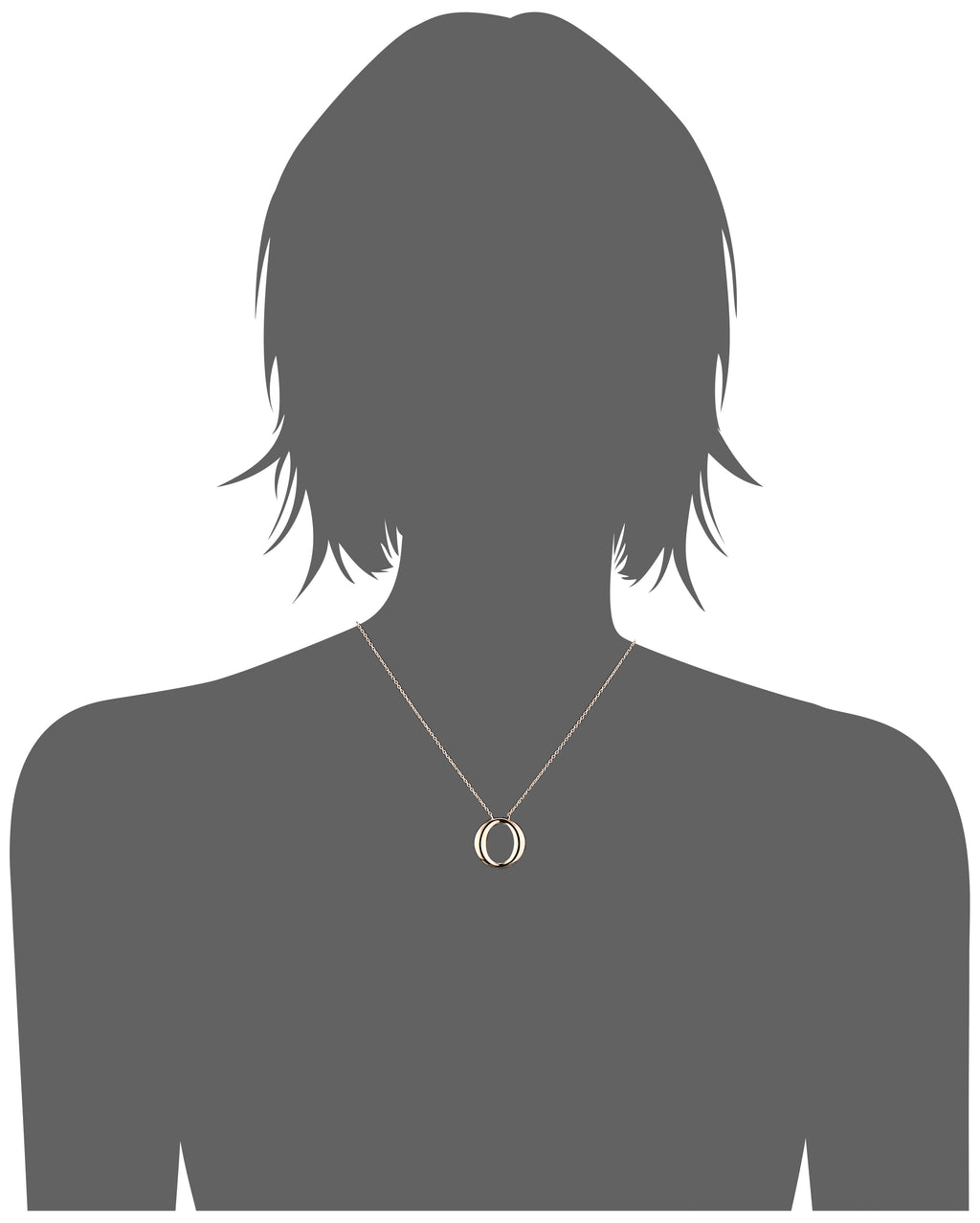 Mystigrey Octavia .925 Sterling Silver Plated Rhodium and 18K Gold Plated Necklace