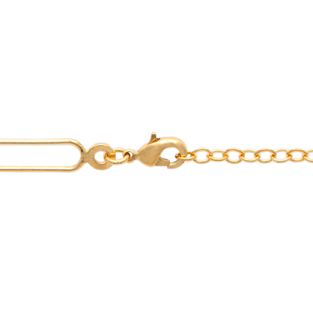 Mystigrey Piper .925 Sterling Silver Plated Rhodium and 18K Gold Plated Bracelet