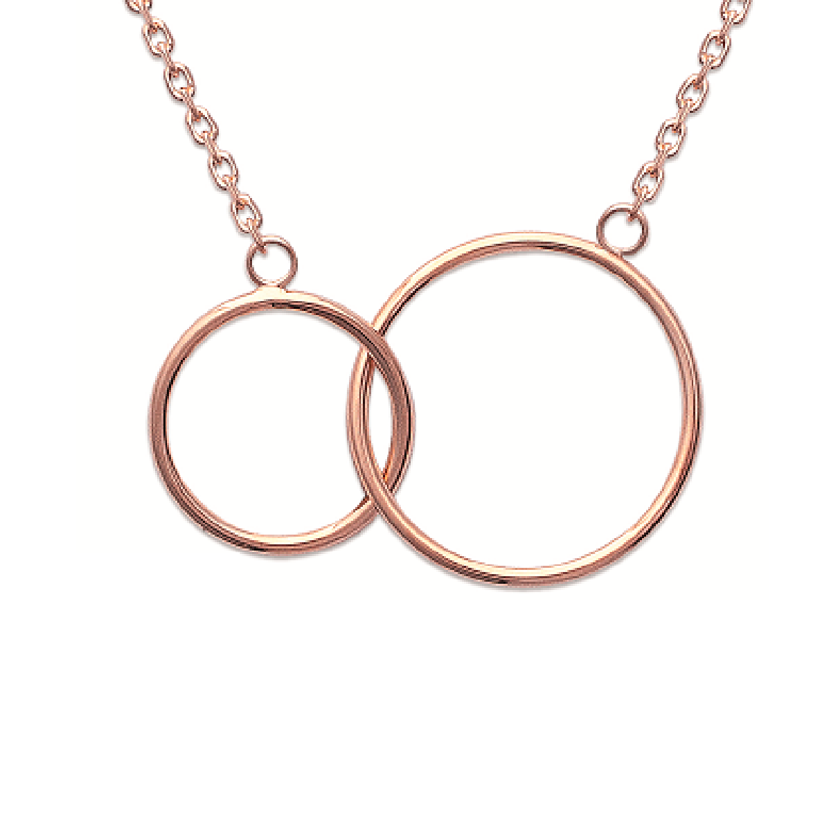 Mystigrey Lola Mother Daughter .925 Sterling Silver Plated Rhodium, 18K Rose Gold Plated and 18K Gold Plated Necklace