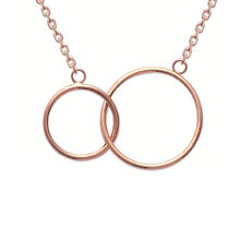 Load image into Gallery viewer, Mystigrey Lola Mother Daughter .925 Sterling Silver Plated Rhodium, 18K Rose Gold Plated and 18K Gold Plated Necklace
