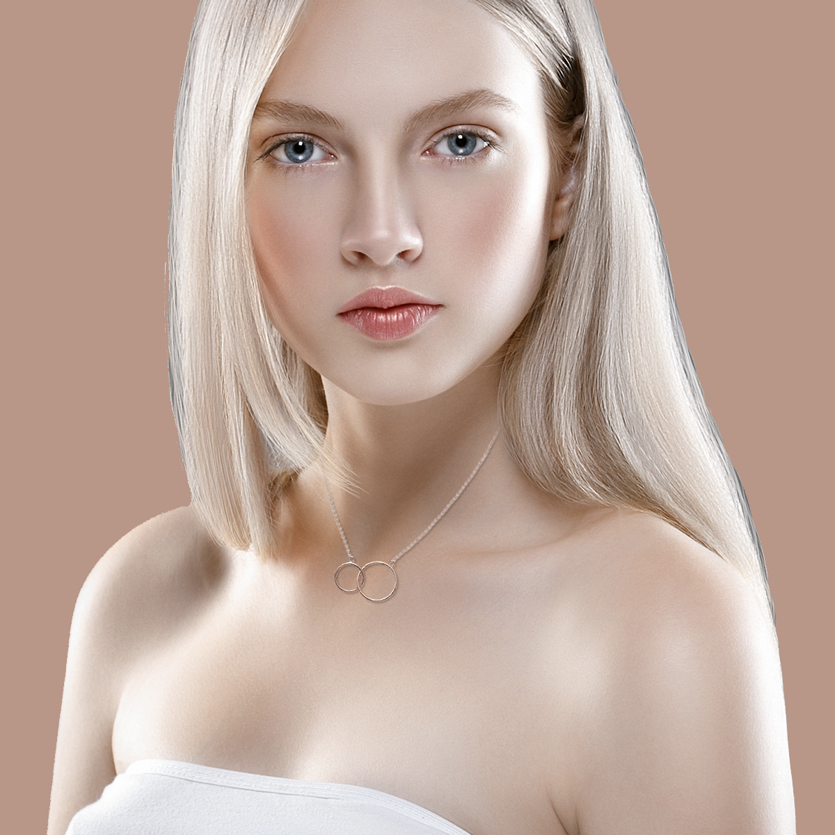 Mystigrey Lola Mother Daughter .925 Sterling Silver Plated Rhodium, 18K Rose Gold Plated and 18K Gold Plated Necklace
