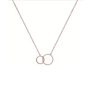 Mystigrey Lola Mother Daughter .925 Sterling Silver Plated Rhodium, 18K Rose Gold Plated and 18K Gold Plated Necklace