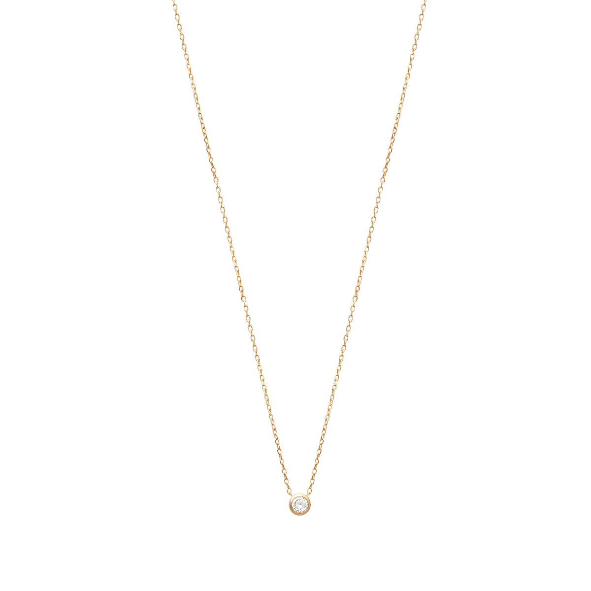 Mystigrey LIberty 18K Gold Plated  Necklace for Women with Solitary Cubic Zirconia